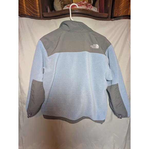 The North Face Denali Fleece Polartec Full Zip Jacket Light Blue Gray Youth M/L* - Picture 2 of 9